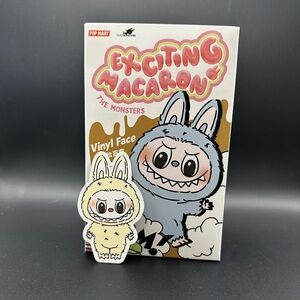 Labubu Exciting Macaron Vinyl Face Plushie - Soymilk